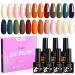 LILYCUTE Gel Nail Polish Set Fall Winter Nail Polish, 12 Colors Gel Polish Set White Orange Brown Green Nail Art Glitters Colors Soak Off UV Gel Polish Mother's Day Gifts for Women 12 Colors Lucky Tarot