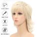 Short Blonde #88 Mullet Wig for White Women - 12 Inch Layered Pixie Cut with Bangs - Buy Online on GoSupps.com