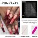 Runrayay Red French Press-On Nails with Planet Nail Rhinestones | Long Acrylic Coffin Nail Tips | 24-Part Full Cover Nail Art Kit for Women - Shop Internationally! - Buy Online on GoSupps.com