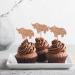 Rhinoceros Cupcake Toppers Rhino Birthday Cupcake Toppers Zoo Themed Dessert Picks Safari Birthday Party Decoration - Brown Glitter - Buy Online on GoSupps.com