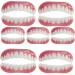 MXRFACTORY DENTERS SILICON TOP and Lower Natural Tones Smile Perfect removable natural false teeth tooth veneer tooth whitening for covering missing teeth 7 pairs