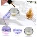 minkissy Nail Art Crystal Cup Cosmetics Glass Purple Cover Diamond 6.5x8cm Purple - Buy Online on GoSupps.com