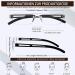 Cojwis 4-Pack Frameless Reading Glasses for Men & Women | Anti-Blue Light TR90 Glasses | Lightweight & Comfortable 2.25x Magnification - Buy Online on GoSupps.com