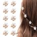 Hair Clips 10 Pieces Small Pearl Hair Clips Mini Pearl Claw Clips Bangs Clips Women Girls Decorative Hair Accessories Sweet Style. (10pcs of One Flower Duckbill Clips)