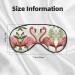 SSIMOO Flamingos On White Soft Eye Mask | Breathable Travel Eye Patch for Women | Relaxation & Comfort - Buy Online on GoSupps.com