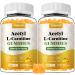 2 Pack Acetyl L-Carnitine Supplement Natural Nutrition Supplement for Boost Energy Immunity Vegan Orange Flavor 120 Count Orange 60 Count (Pack of 2)