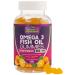 Omega 3 Fish Oil Gummies Heart Healthy Omega 3 Gummy Supplement with High Absorption DHA & EPA Extra Strength Joint & Brain Support Delicious Orange Flavor Fish Oil Nature's Vitamin - 120 Gummies 120 Count (Pack of 1)