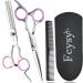 Effilier scissors hair cut set professional fcysy professional hairstyle set hairdresser scissors shear hair cut hair cutting set hairdresser hair butcher hairdresser scissors for women dogs pink hair streak set