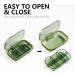 Sukuos 6 Compartments Travel Pill Organizer | Portable Daily Pill Box for Vitamins & Supplements | Easy Open Small Medicine Case - Green - Buy Online on GoSupps.com
