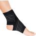 Actesso Ankle Support Sleeve with Strap - Ultimate Support for Weak Ankles, Sprains & Sports Injuries - Men & Women - Left or Right - M (1 Pack, Black) - Buy Online on GoSupps.com