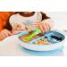 Munchkin Children's Plates Set - BPA-Free Subdivided Dining Plates for Babies & Toddlers 6 Months+ Suction Cup Blue/Green - Perfect for Introducing Complementary Foods - Buy Online on GoSupps.com