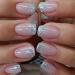Powder Press on Nails short square Fake Nails with Glitter Powder Design Silver White French Tip Glue on Nails Full Cover False Nails Acrylic Artificial Nails for Women and Girls Decoration 24pcs Glitter Fake Nails-18