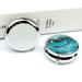 Shop Round Turquoise Blue & Gold Marble Pill Box | 3 Compartment Portable Medicine Organizer - Buy Online on GoSupps.com