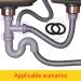 Qrity 6-Piece O-Ring Sealing Rubber Set - Kitchen Sink Replacement Seals 60mm Outer Diameter 51mm Inner Diameter for Pipe Sealing - Buy Online on GoSupps.com