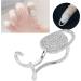 Nail nart Decoration Rhinestone Fingernail Rings Fingernail Ring Nail ring finger Decoration Nail Cover Rings Finger Decoration Rings for Parties Ring Jewelry Gift(Sliver) - Buy Online on GoSupps.com