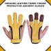 Genuine Leather Archery Gloves - Handmade Three Finger Tabs for Hunting & Shooting | Arrow Guard Protection | Sizes S, M, L - Men Women Beginners - Buy Online on GoSupps.com