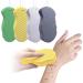 4Pcs Super Soft Exfoliating Bath Sponge  Ultra Soft Bath Body Shower Sponge  Reusable Sponge Bath Sponge for Adults Children and Pregnant Women (White+Grey+Green+Yellow)
