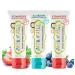 Jack N' Jill Jack N' Jill Certified Natural Toothpaste Toothpaste for babies and toddlers fluoride-free 40% xylitol organic safe for ages 6 months and up makes brushing fun strawberry 2 x 50g