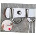 Alipis 5 Wall Hanging Hooks Kitchen Hooks Pegs Wall Clothes Hangers Stainless Steel Door Frame medium Silver - Buy Online on GoSupps.com