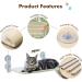 Durable Cat Window Perch Hammock Seat - Reversible Mat, Foldable Bed for Indoor Cats - All-Season Sunbathing Spot - Holds Up to 40 lbs - Beige - Buy Online on GoSupps.com
