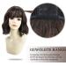 Parxitn Short Bob Wig with Ponytail - Natural Dark Brown Synthetic Hair Wavy Curly Cosplay & Daily Party Wig for Women - Buy Online on GoSupps.com