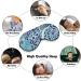 Buy Blue Leopard Zebra Print Sleep Mask - Soft Light-Blocking Eyeshade for Women | Adjustable Strap Blindfold for Travel & Relaxation - Buy Online on GoSupps.com