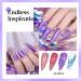 MIZHSE Purple Metallic Nail Powder Dust Liquid for Gel Polish | Mirror Effect Soak Off UV LED 10ml MJY008 - Buy Online on GoSupps.com