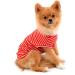 Paidful Summer Striped T-Shirt for Small Dogs 100% Cotton Sleeveless Top for Young Girls Chihuahua & Yorkshire Red Size M (Back Length: 25cm Bust: 37cm) - Buy Online on GoSupps.com