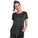 Shop Deaviya Women's Sport T-Shirt | Yoga & Fitness Tops | Casual Round Neckline | Loose Fit Side Split Black M - Buy Online on GoSupps.com