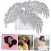 Didiseaon 1pc Wedding Hairpin Bridal Hair Accessories Hair Rhinestones Diamond Headpiece Mothers Day Side Combs Prom Headpiece Pearl Leaf Hair Comb Leaves Headgear Zinc Alloy Bride - Buy Online on GoSupps.com
