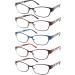 5 Pack Blue Light Blocking Reading Glasses for Women - Fashion Metal Full Frame Computer Readers with Spring Hinge, Anti UV/Glare/Eyestrain, Mix Colors - 3.5X Magnification - Buy Online on GoSupps.com