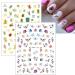 jmeowio JMEOWIO 9 Sheets Flower Nail Art Stickers Decals Self-Adhesive Spring Floral Colorful Letter Nail Supplies Nail Art Design Decoration Accessories - Buy Online on GoSupps.com