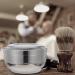2-Piece Steel Lid Soup Safety Razor & Cream Bowl Set for Men - Bubble Foam Barber Supplies - Silver | eCommerce Shop - Buy Online on GoSupps.com
