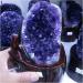 Amethyst Rough Stone 1.4kg Natural Purple Crystal Cluster Natural Uruguay Amethyst cave Decoration + Base - Buy Online on GoSupps.com