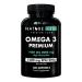 Nature Diet Omega 3 Premium - 2000mg with 1500mg EPA & DHA - 120 Soft Capsules Omega 3 High Concentration Fish Oil - 2 Month Supply