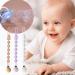Shop GWAWG 3PCs Silicone Pacifier Chain for Babies - Adjustable Feather Strap in Purple White & Coffee - Perfect for Girls & Young Children - Buy Online on GoSupps.com