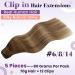 LAAVOO Real Hair Clip-In Extensions - Brown Balayage 30cm 70g Remy Human Hair 5pcs - Best Quality for Instant Length & Volume - Buy Online on GoSupps.com