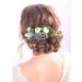 Kercisbeauty Dusty Blue Wedding Floral Hair Comb Navy Blue Headband for Brides Garden Wedding Bridal Bridesmaide Headpiece Girl Prom Hair Dress - Buy Online on GoSupps.com