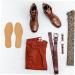 VALICLUD Breathable Brown Leather Shoe Insoles for Men - Thin Replacement Inserts (US 10-10.5 / EU 43-44) | Comfort & Odor Control - Buy Online on GoSupps.com