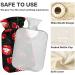 Buy Red Lips Cherry Hot Water Bottle 1L BPA Free | Small Hot Water Bag for Pain Relief & Compress | International Shipping - Buy Online on GoSupps.com