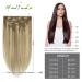 WindTouch 15 Inch Balayage Clip-In Hair Extensions - 70g Bleach Blonde #18P613 - Premium Remy Human Hair for Women - Buy Online on GoSupps.com