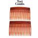 HD Novelty Set of 4 7cm Tort Plain Hair Combs Slides - French Side Combs & Twist Comb Hair Clips for Girls Women - Brown - Buy Online on GoSupps.com