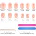 360 Pieces French False Nails Artificial Fingernails Pink White French Fake Nail Tips Kit 12 Sizes Full Cover with Nail Files and Stick for Salon DIY Decoration - Buy Online on GoSupps.com