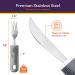 Special Supplies Adaptive Utensils 5-Piece Kitchen Set - Wide Non-Weighted Non-Slip Handles for Hand Tremors, Arthritis, Parkinson's or Elderly Use - Stainless Steel Knives, Fork, Spoons - Grey - Buy Online on GoSupps.com