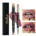 HOUSN 2 in 1 Double-end Lip Liner Pencil Matte Lipstick Pen Long-lasting Lip Liner Contour Makeup Lipsticks Non-Stick Cup Not Fade Lip Liner For Girls and Women Gift(10#RosePowder)