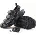 Unisex Bike Sandals - Indoor/Outdoor Cycling Shoes Compatible with Shimano SPD - Ideal for Trekking & Hiking - Size US Men 11.5-12.5 - Black - Buy Online on GoSupps.com