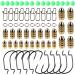 Sougayilang Fishing Sinkers Set - Brass Sinker Weights, Jig Hooks, Swivel Ring Connector in Plastic Box for Freshwater and Saltwater Bass Fishing - Buy Online on GoSupps.com