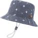 XYIYI Kids Bucket Hat Adjustable Sun Hats Breathable Beach Hat for Boys Girls 2-4 Years Star Denim
