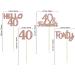 Gyufise 24 Pack Glitter 40th Birthday Cupcake Toppers - Hello 40 Forty Cake Decorations - 40 & Fabulous Picks - Rose Gold RG 40 - Buy Online on GoSupps.com