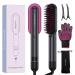 EasyinBeauty Hair Straightener Brush, Ionic Straightening Brush with 4 Adjustable Levels and Fast Heating, Professional Hair Brush Straightener for Women, Smooth and Silky Hair, Ceramic Brush with LED